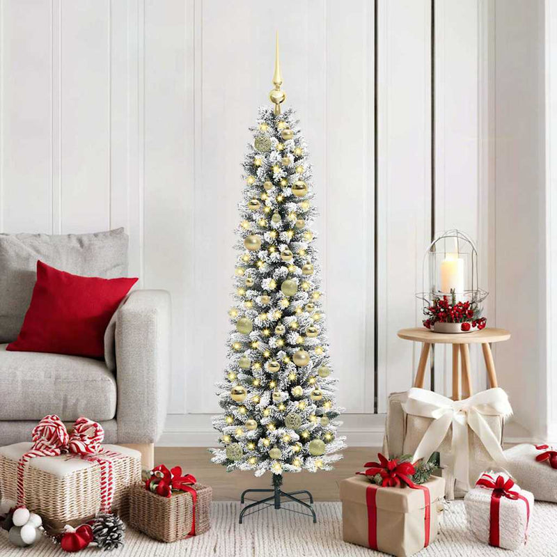 Chargez l'image dans la visionneuse de la galerie, Vidaxl kunstkerstboom met 150 led wit 150 cm pvc en metaal en plastic
