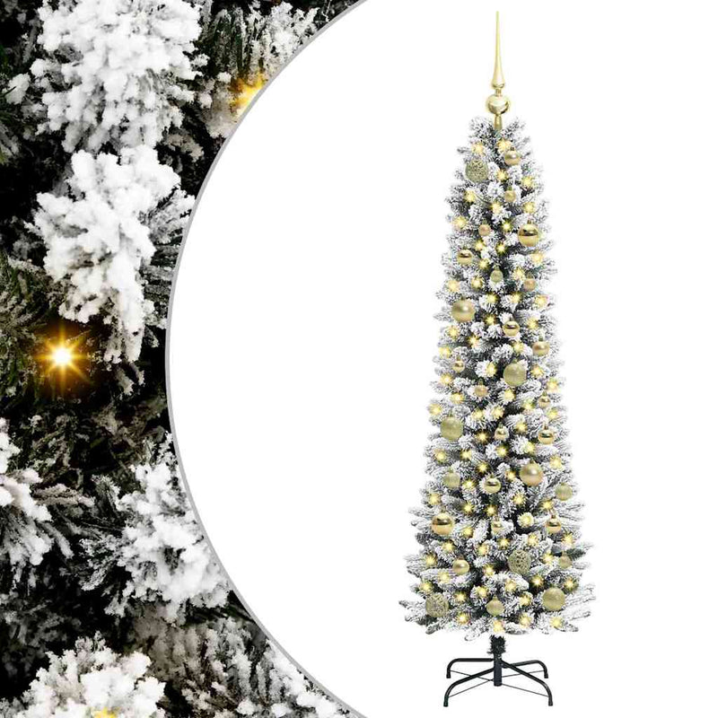 Chargez l'image dans la visionneuse de la galerie, Vidaxl kunstkerstboom met 150 led wit 150 cm pvc en metaal en plastic
