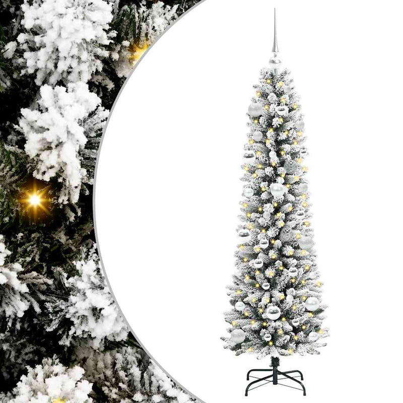 Chargez l'image dans la visionneuse de la galerie, Vidaxl kunstkerstboom met 150 led wit 150 cm pvc en metaal en plastic
