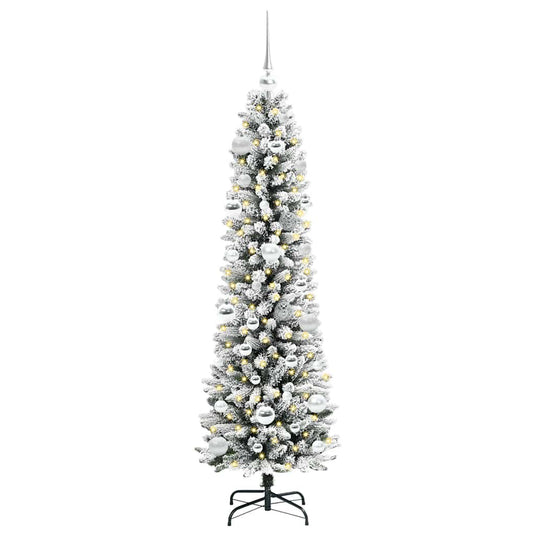 Vidaxl kunstkerstboom met 150 led wit 150 cm pvc en metaal en plastic