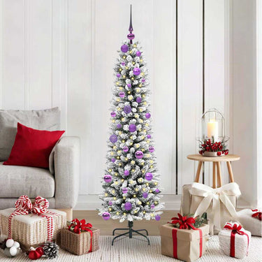 Vidaxl kunstkerstboom met 150 led wit 150 cm pvc en metaal en plastic