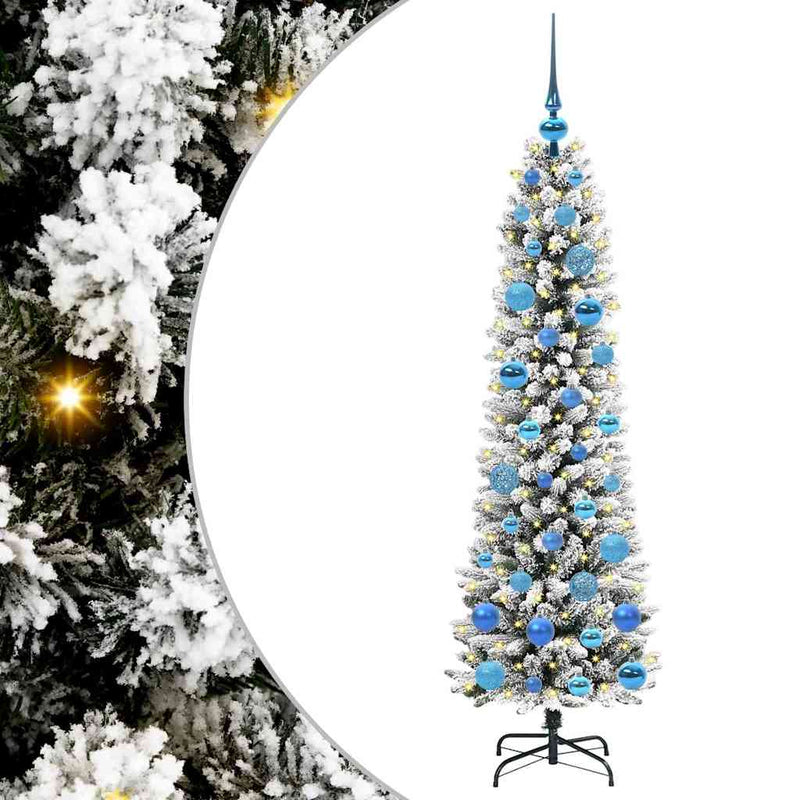 Chargez l'image dans la visionneuse de la galerie, Vidaxl kunstkerstboom met 150 led wit 150 cm pvc en metaal en plastic
