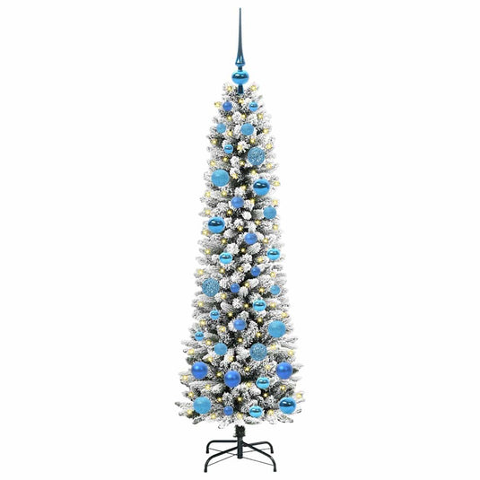 Vidaxl kunstkerstboom met 150 led wit 150 cm pvc en metaal en plastic