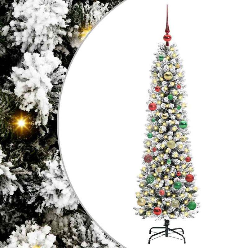 Chargez l'image dans la visionneuse de la galerie, Vidaxl kunstkerstboom met 150 led wit 150 cm pvc en metaal en plastic
