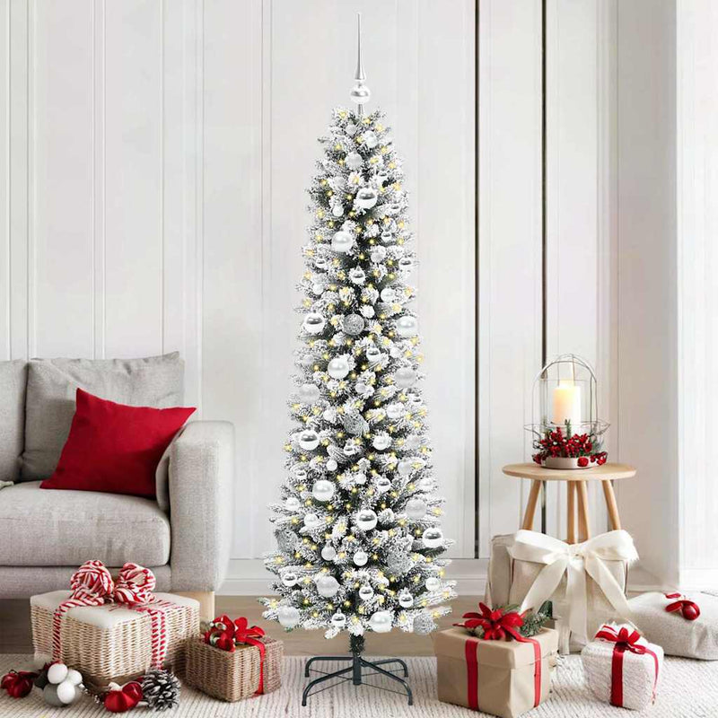 ギャラリービューアに画像をロードする, Vidaxl kunstkerstboom met 300 led wit 180 cm pvc en metaal en plastic
