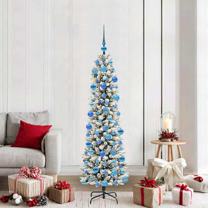 Vidaxl kunstkerstboom met 300 led wit 180 cm pvc en metaal en plastic