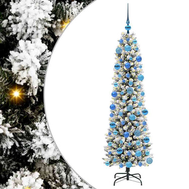 Vidaxl kunstkerstboom met 300 led wit 180 cm pvc en metaal en plastic