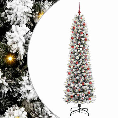 Vidaxl kunstkerstboom met 300 led wit 210 cm pvc en metaal en plastic
