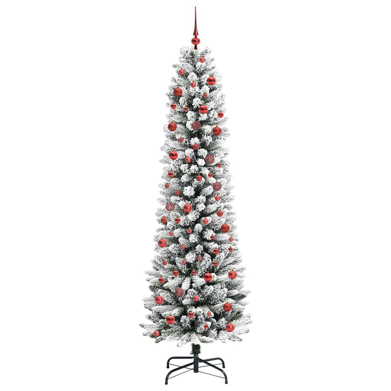 Chargez l'image dans la visionneuse de la galerie, Vidaxl kunstkerstboom met 300 led wit 210 cm pvc en metaal en plastic
