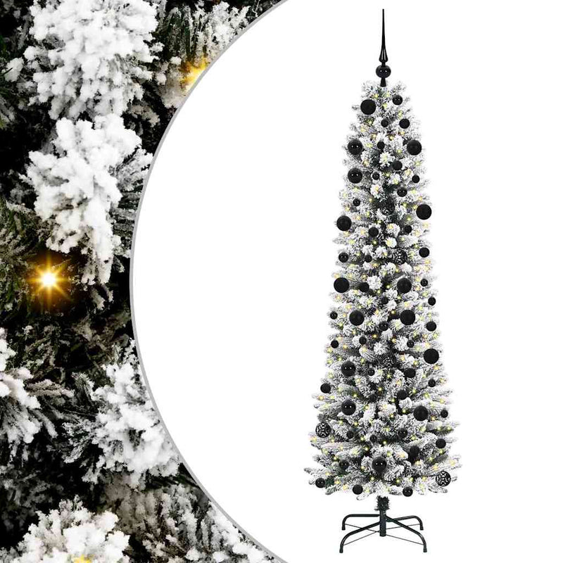 Afbeelding laden in galerijviewer, Vidaxl kunstkerstboom met 300 led wit 210 cm pvc en metaal en plastic
