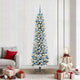 Vidaxl kunstkerstboom met 300 led wit 210 cm pvc en metaal en plastic