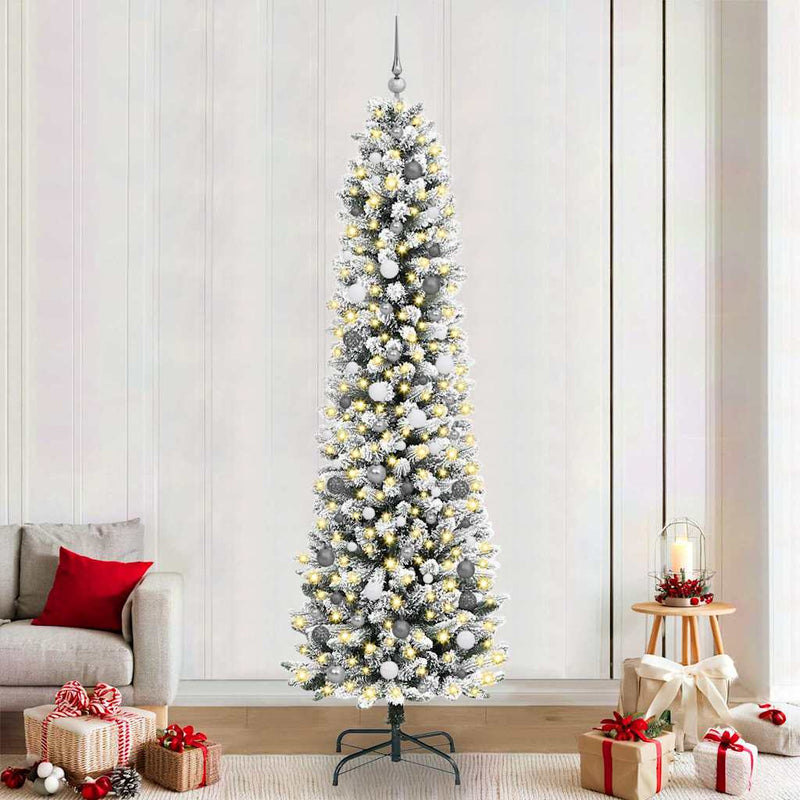 ギャラリービューアに画像をロードする, Vidaxl kunstkerstboom met 300 led wit 240 cm pvc en metaal en plastic
