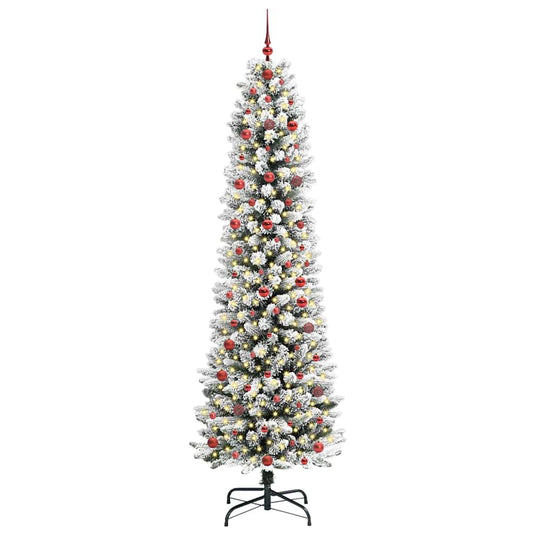 Vidaxl kunstkerstboom met 300 led wit 240 cm pvc en metaal en plastic