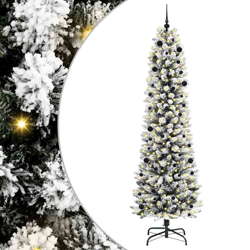 Afbeelding laden in galerijviewer, Vidaxl kunstkerstboom met 300 led wit 240 cm pvc en metaal en plastic

