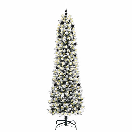 Vidaxl kunstkerstboom met 300 led wit 240 cm pvc en metaal en plastic