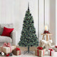 Vidaxl kunstmatige voorverlichte kerstboom met bal set groen 150 cm