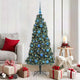 Vidaxl kunstkerstboom met verlichting en ballenset groen 150 cm pet