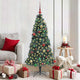 Vidaxl kunstmatige voorverlichte kerstboom met ballen set groen 150 cm