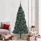 Vidaxl kunst kerstboom met verlichting en ballenset groen 210 cm pet