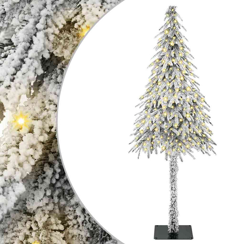 Afbeelding laden in galerijviewer, Vidaxl kerstboom met 300 led met standaard wit 210 cm pe en staal
