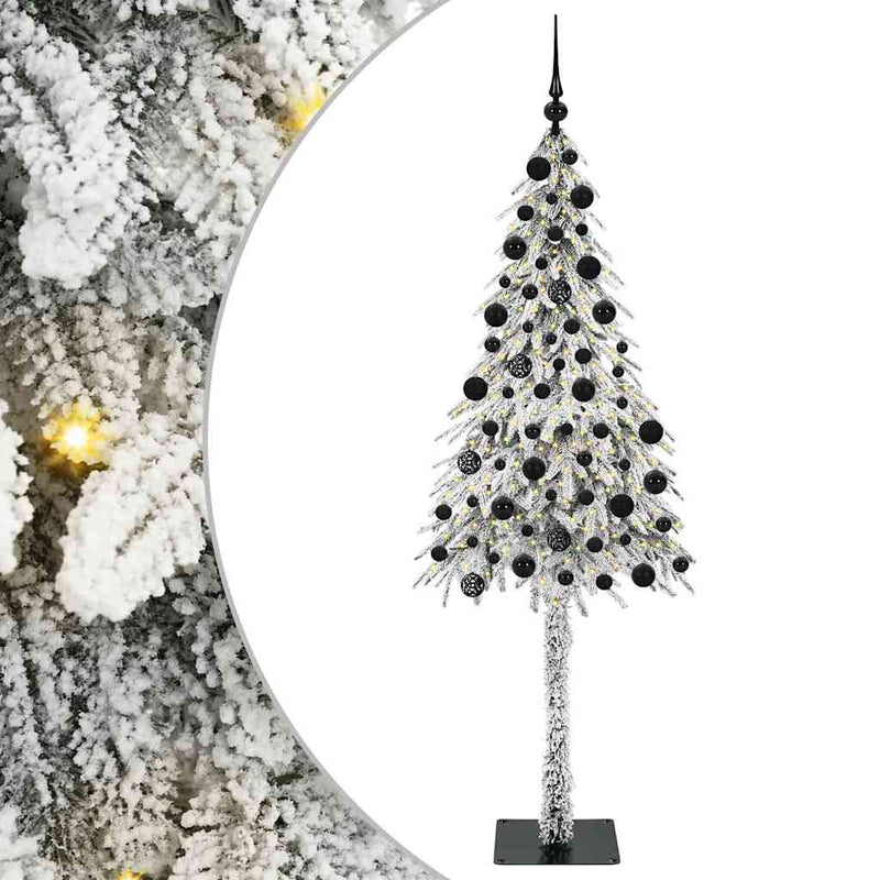 Afbeelding laden in galerijviewer, Vidaxl kerstboom met 300 led met standaard wit 210 cm pe en staal
