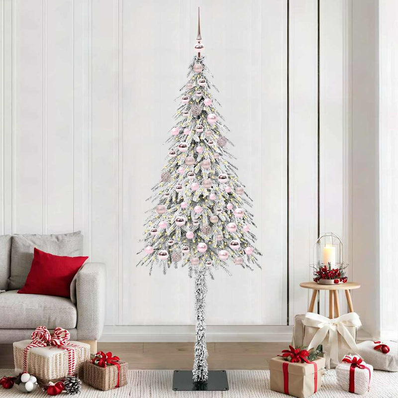 Afbeelding laden in galerijviewer, Vidaxl kerstboom met 300 led met standaard wit 210 cm pe en staal
