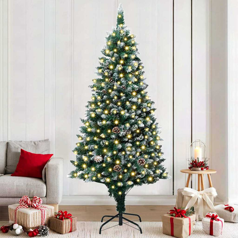 ギャラリービューアに画像をロードする, Vidaxl kunstkerstboom groen 180 cm pvc en staal en kunststof
