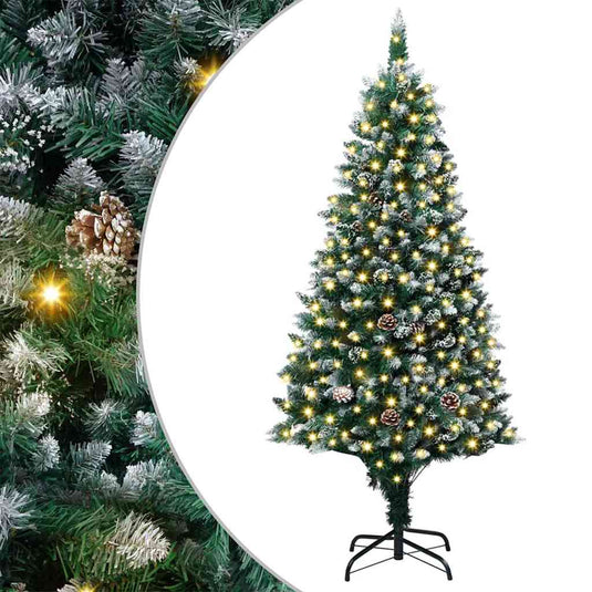 Vidaxl kunstkerstboom groen 180 cm pvc en staal en kunststof
