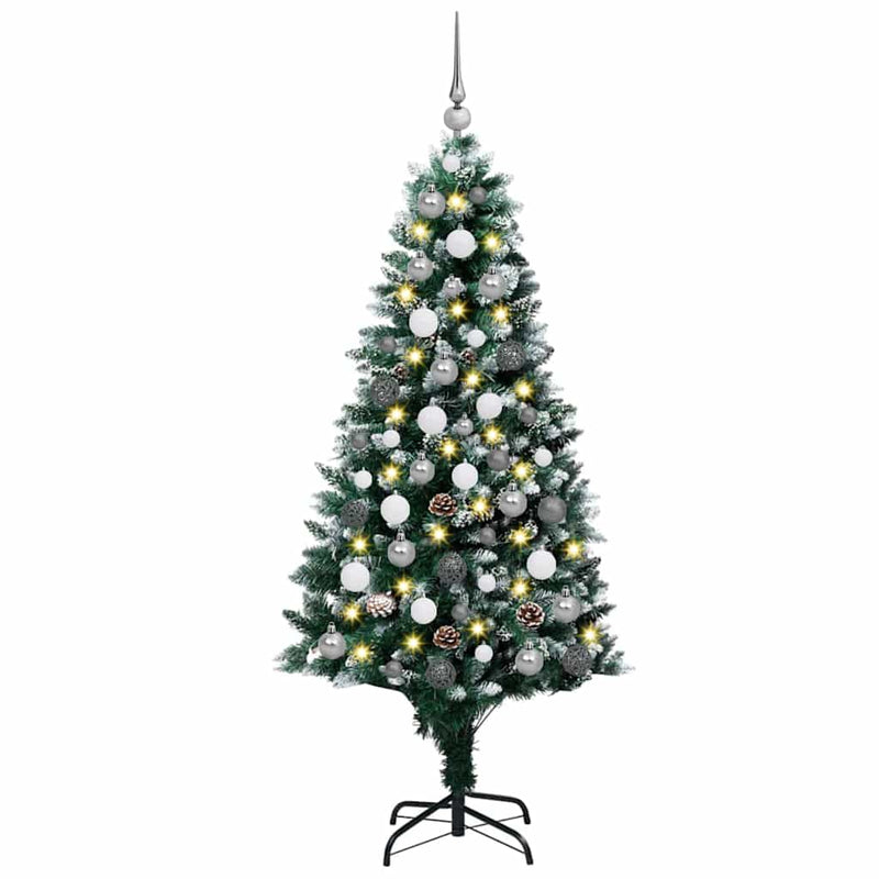 Afbeelding laden in galerijviewer, Vidaxl kunstkerstboom groen 180 cm pvc en staal en kunststof
