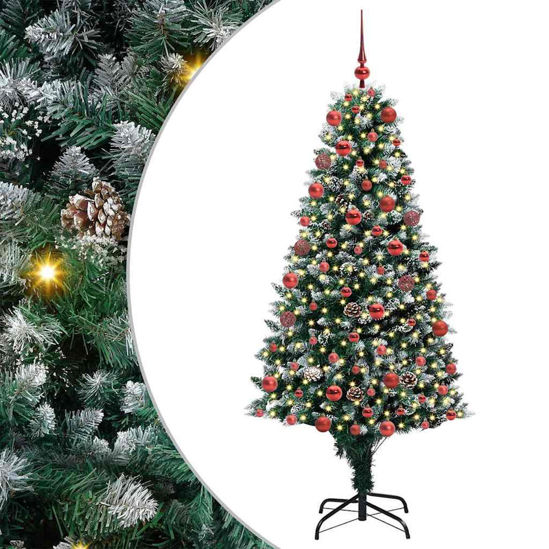 ギャラリービューアに画像をロードする, Vidaxl kunstkerstboom groen 180 cm pvc en staal en kunststof
