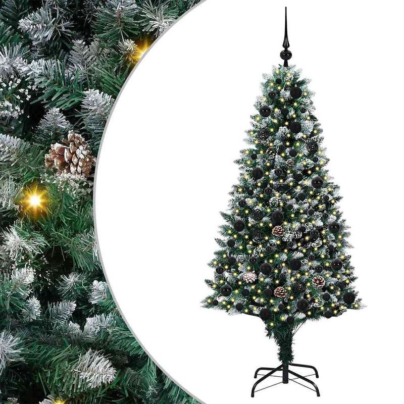 ギャラリービューアに画像をロードする, Vidaxl kunstkerstboom groen 180 cm pvc en staal en kunststof
