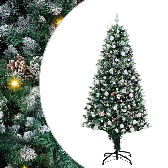 Vidaxl kunstkerstboom groen 180 cm pvc en staal en kunststof