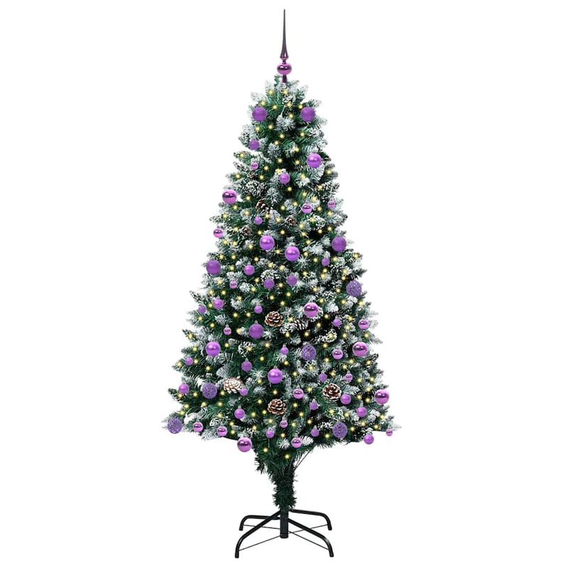 Afbeelding laden in galerijviewer, Vidaxl kunstkerstboom groen 180 cm pvc en staal en kunststof
