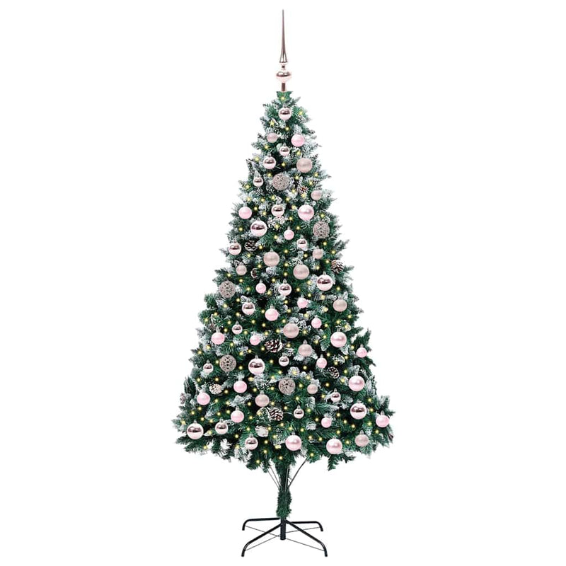 Afbeelding laden in galerijviewer, Vidaxl kunstkerstboom groen 210 cm pvc en staal en kunststof
