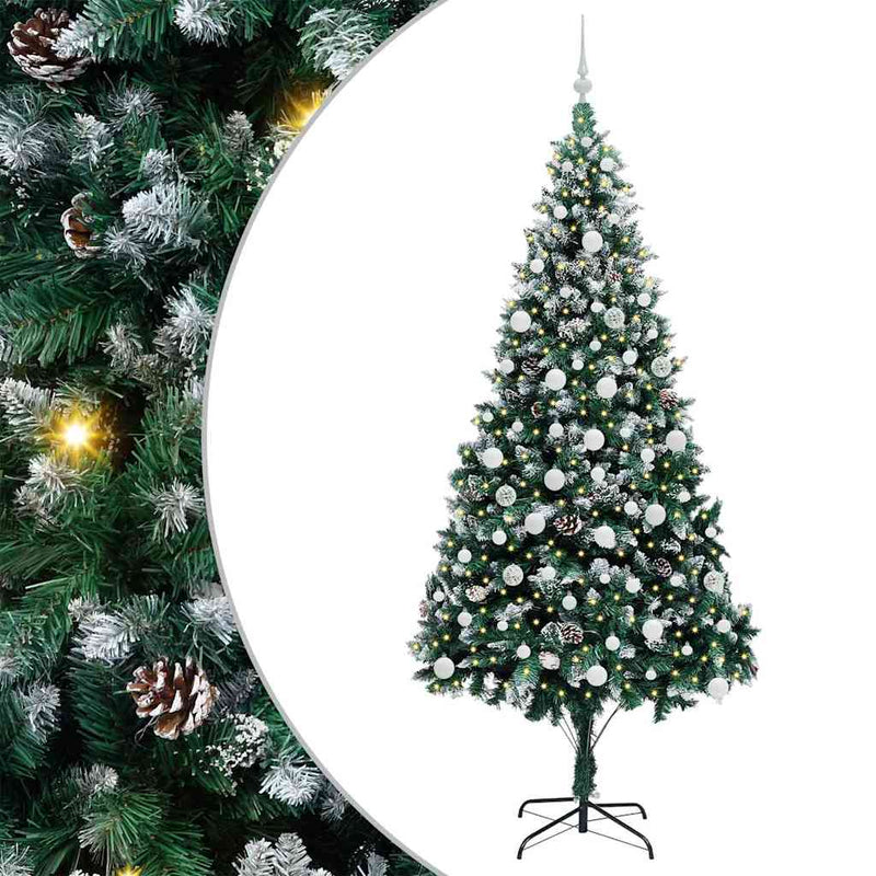Afbeelding laden in galerijviewer, Vidaxl kunstkerstboom groen 210 cm pvc en staal en kunststof
