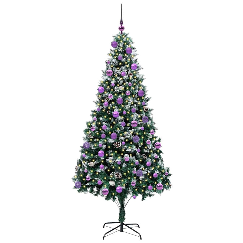 Afbeelding laden in galerijviewer, Vidaxl kunstkerstboom groen 210 cm pvc en staal en kunststof
