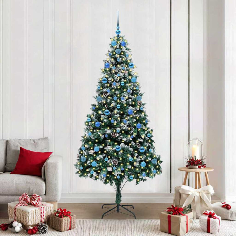 Afbeelding laden in galerijviewer, Vidaxl kunstkerstboom groen 210 cm pvc en staal en kunststof
