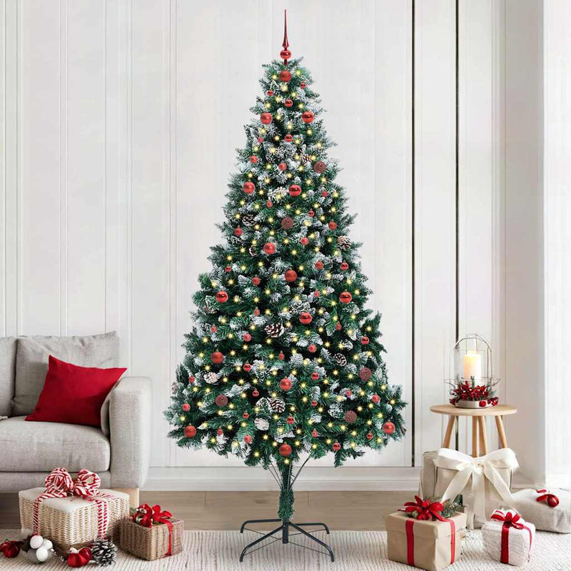 Afbeelding laden in galerijviewer, Vidaxl kunstkerstboom groen 240 cm pvc en staal en kunststof
