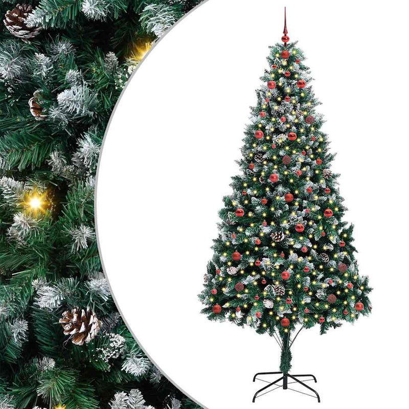 Afbeelding laden in galerijviewer, Vidaxl kunstkerstboom groen 240 cm pvc en staal en kunststof
