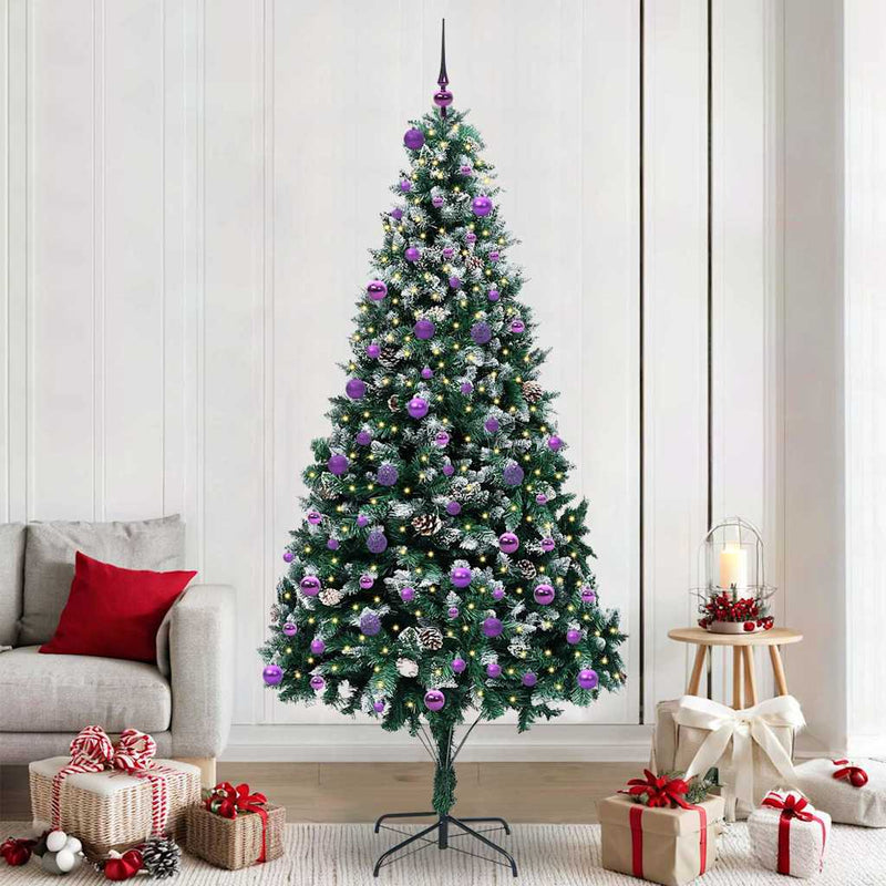 Afbeelding laden in galerijviewer, Vidaxl kunstkerstboom groen 240 cm pvc en staal en kunststof
