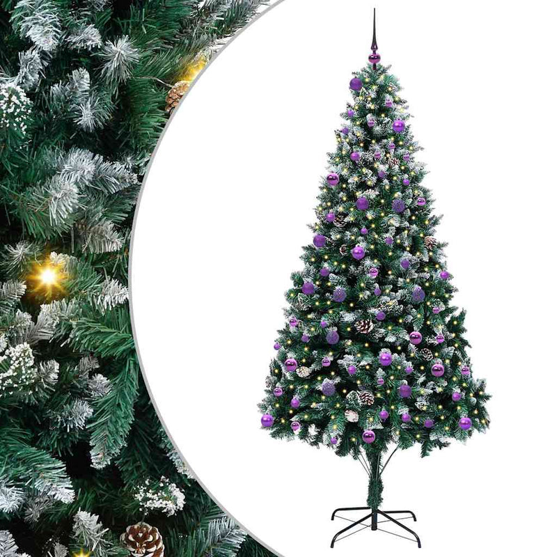 Afbeelding laden in galerijviewer, Vidaxl kunstkerstboom groen 240 cm pvc en staal en kunststof
