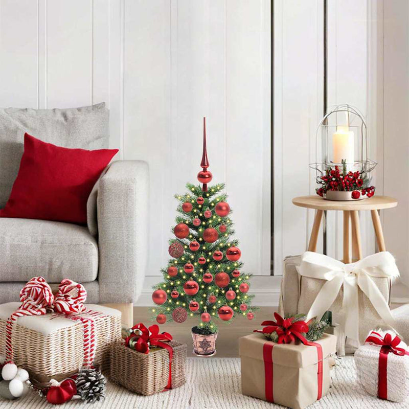Afbeelding laden in galerijviewer, Vidaxl kerstboom met 150 led met standaard groen 65 cm pe
