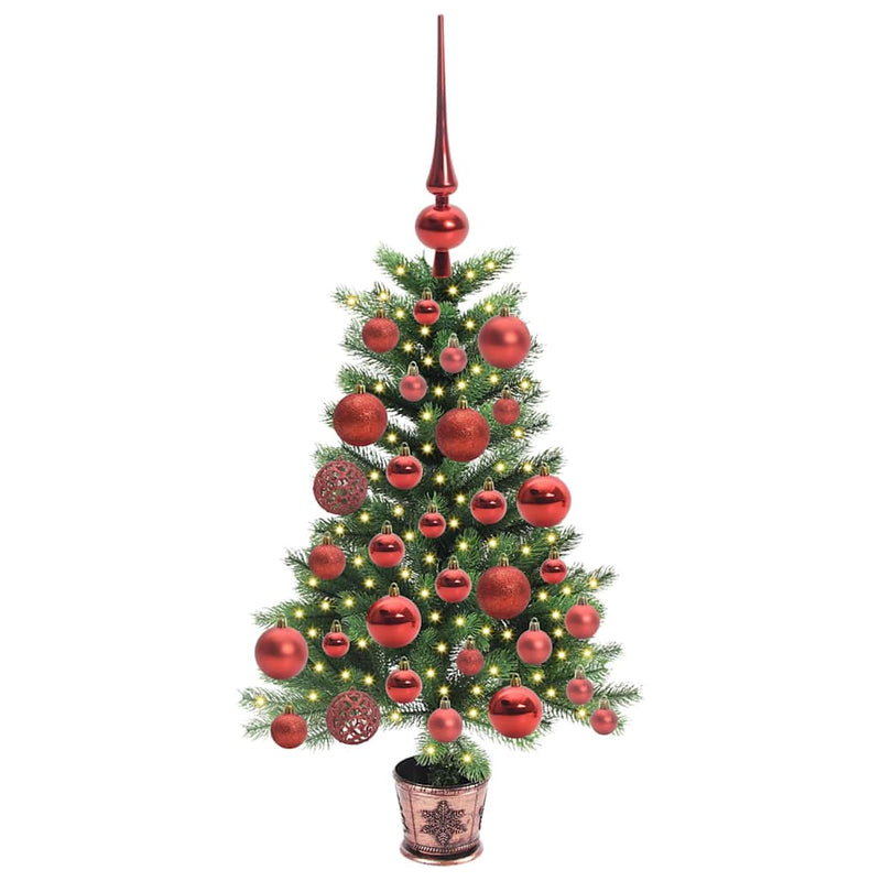 Afbeelding laden in galerijviewer, Vidaxl kerstboom met 150 led met standaard groen 65 cm pe
