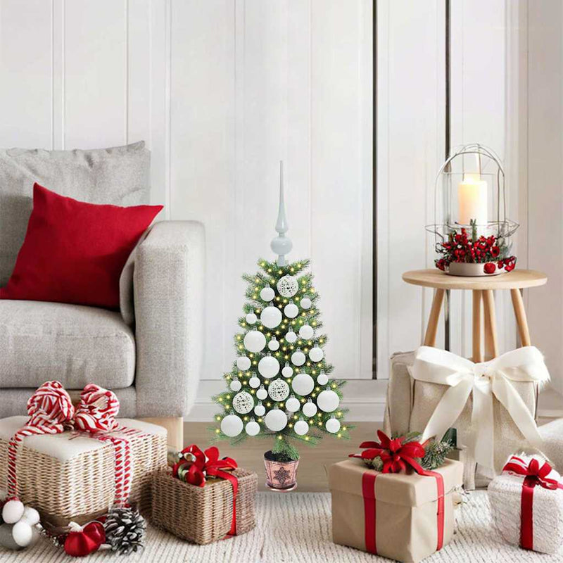 Afbeelding laden in galerijviewer, Vidaxl kerstboom met 150 led met standaard groen 65 cm pe
