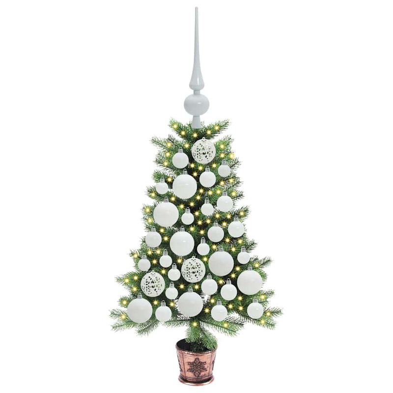 Afbeelding laden in galerijviewer, Vidaxl kerstboom met 150 led met standaard groen 65 cm pe
