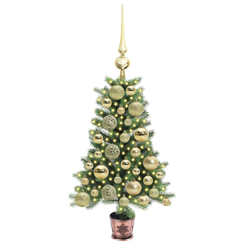 Afbeelding laden in galerijviewer, Vidaxl kerstboom met 150 led met standaard groen 65 cm pe
