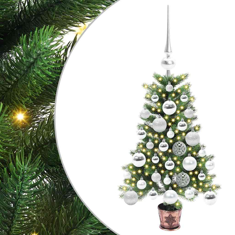 Afbeelding laden in galerijviewer, Vidaxl kerstboom met 150 led met standaard groen 65 cm pe
