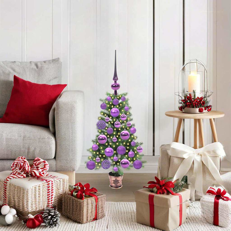 Afbeelding laden in galerijviewer, Vidaxl kerstboom met 150 led met standaard groen 65 cm pe
