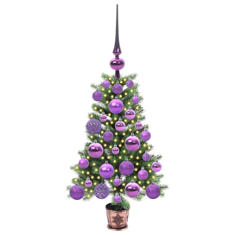 Afbeelding laden in galerijviewer, Vidaxl kerstboom met 150 led met standaard groen 65 cm pe
