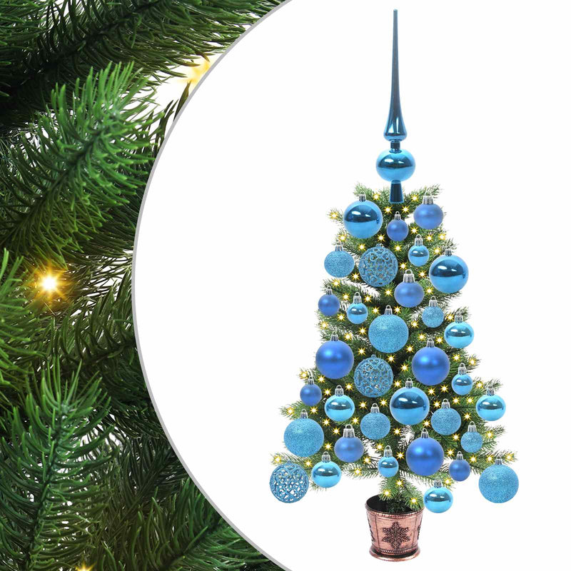 Afbeelding laden in galerijviewer, Vidaxl kerstboom met 150 led met standaard groen 65 cm pe
